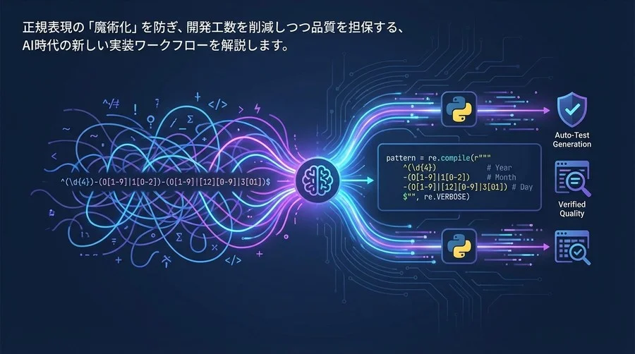 Python正規表現×AI：re.VERBOSEと自動テストで実現する「読める」コード開発