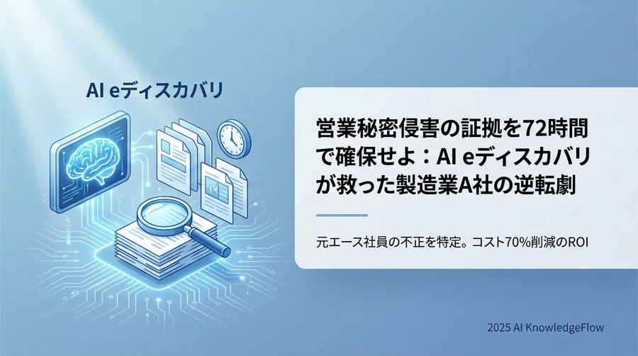 転換点：AI eディスカバリ（TAR）の投入と解析プロセス - Section Image