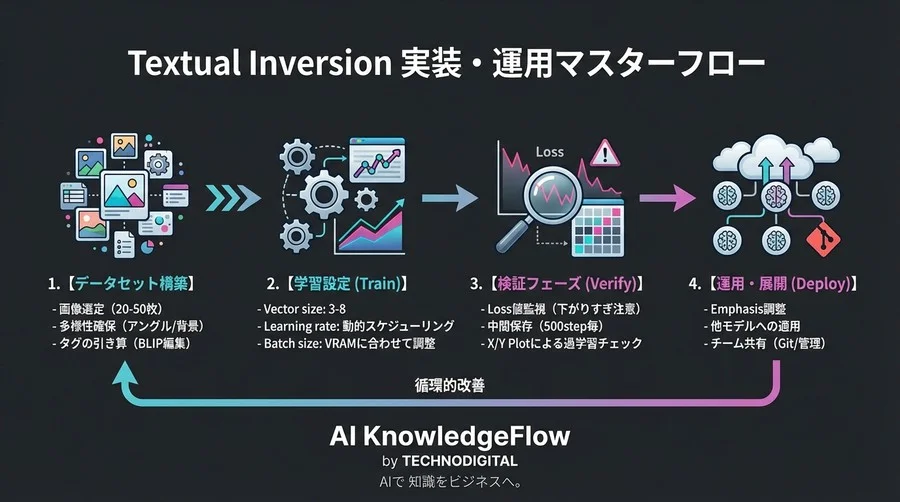 脱LoRA依存のキャラ固定術：Textual Inversionで「概念」だけを抽出する技術実装ガイド - Conclusion Image