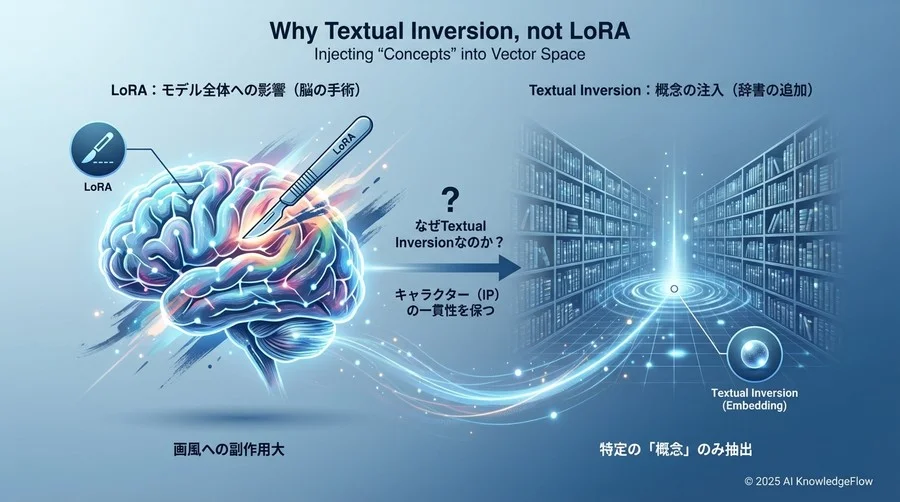 なぜLoRAではなくTextual Inversionなのか：ベクトル空間への「概念」注入 - Section Image