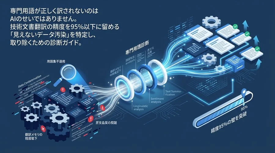 製造業AI翻訳の「見えないデータ汚染」を除去せよ：精度95%の壁を突破する専門用語診断