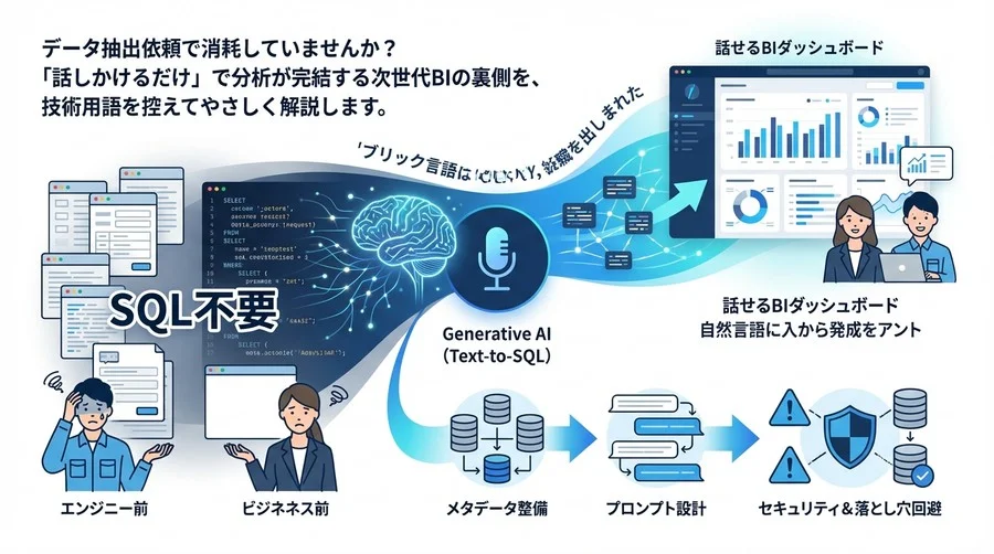 SQL不要！生成AIで実現する「話せるBIダッシュボード」構築の技術と落とし穴