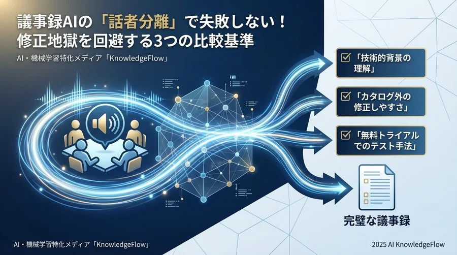 カタログスペックに騙されない！話者分離精度の比較ポイント3選 - Section Image