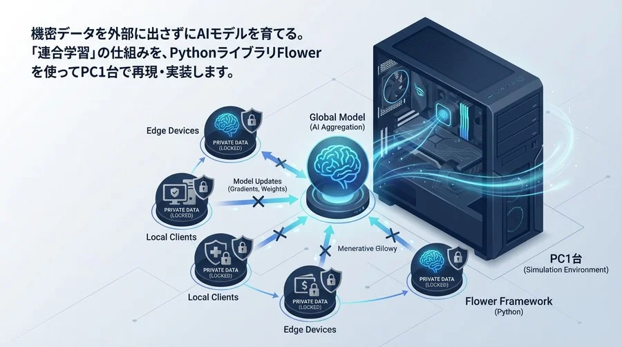 機密データは渡さない。PC1台で実装する「連合学習」ハンズオン：Flowerによる分散AI構築
