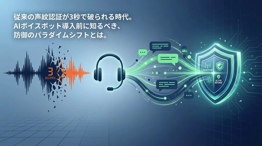 声紋認証は3秒で破られる。AIボイスボット導入前に知るべき防御のパラダイムシフト