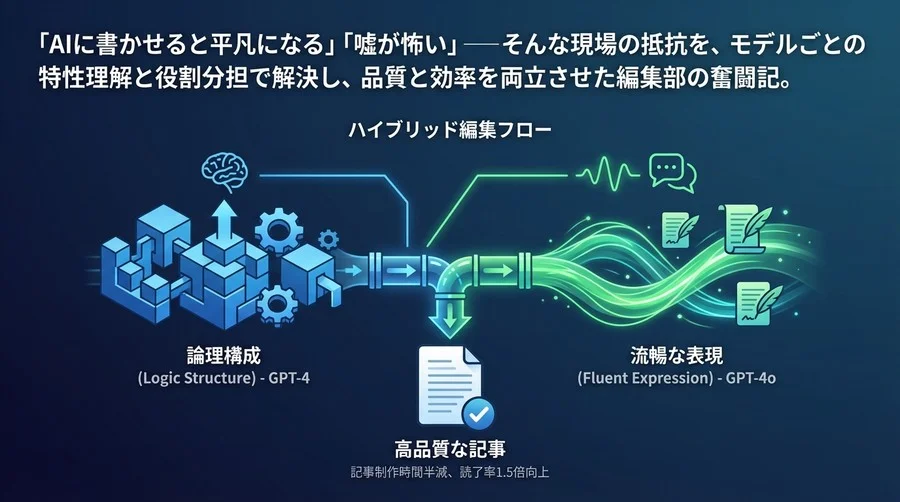 AI記事の「平凡さ」を打破するGPTモデル使い分け戦略：編集部の品質改革録