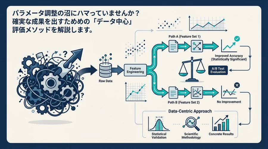 パラメータ調整の沼から脱出せよ：特徴量エンジニアリングを「A/Bテスト」で科学するデータ中心アプローチ