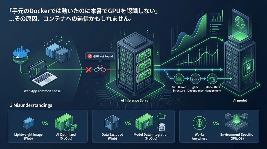 「手元のDockerでは動いたのに」AI推論サーバー構築でWebエンジニアが陥る3つの致命的な誤解