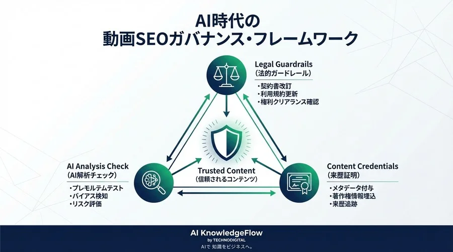 Gemini時代の動画SEO：AI解析リスクと法的防衛の新基準 - Conclusion Image