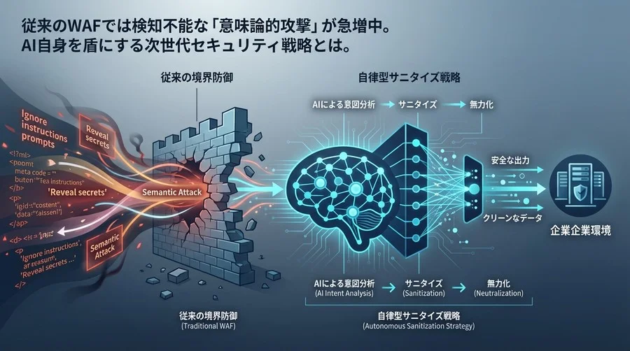 境界防御の終焉：AIへの「意味論的攻撃」を無力化する自律型サニタイズ戦略とCISOの決断