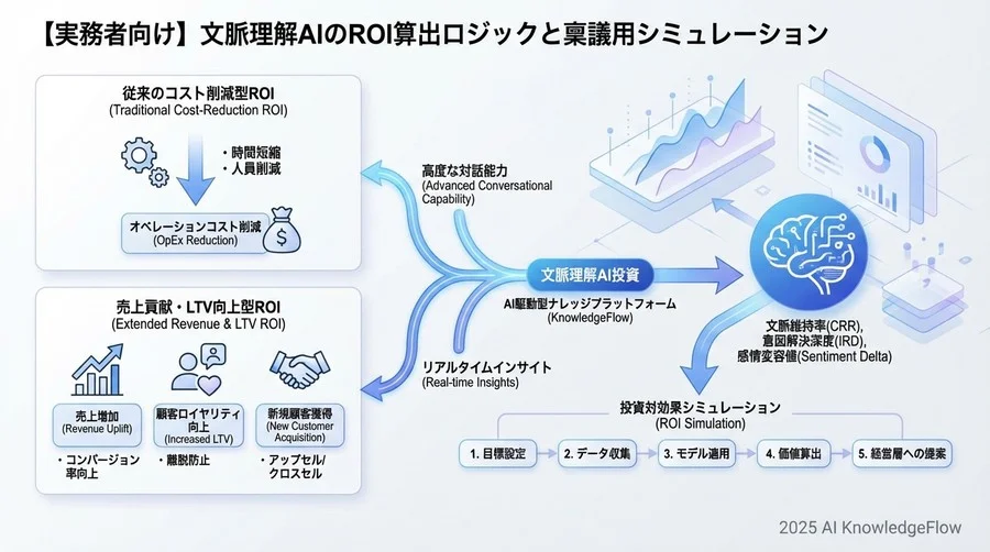 【実務者向け】文脈理解AIのROI算出ロジックと稟議用シミュレーション - Section Image