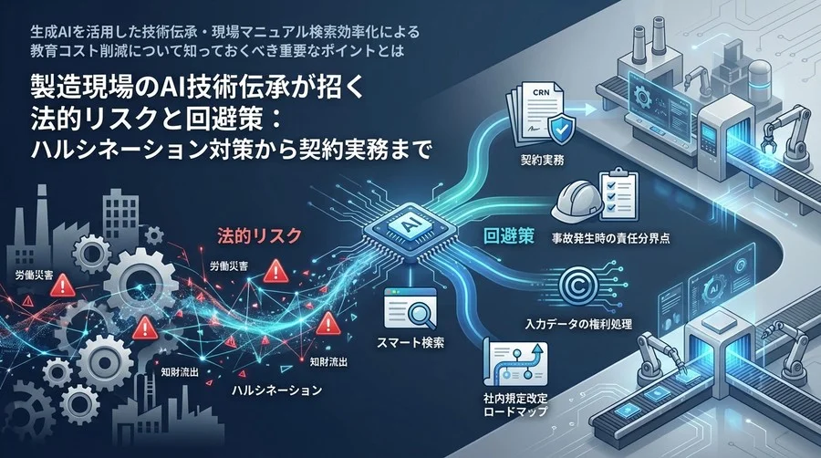 製造現場のAI技術伝承が招く法的リスクと回避策：ハルシネーション対策から契約実務まで