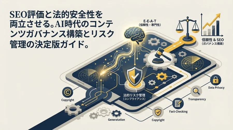 AI時代のE-E-A-Tは「法的リスク管理」で攻略せよ。信頼性とSEOを両立するガバナンス構築ガイド