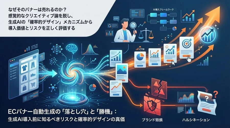 ECバナー自動生成の「落とし穴」と「勝機」：生成AI導入前に知るべきリスクと確率的デザインの真価