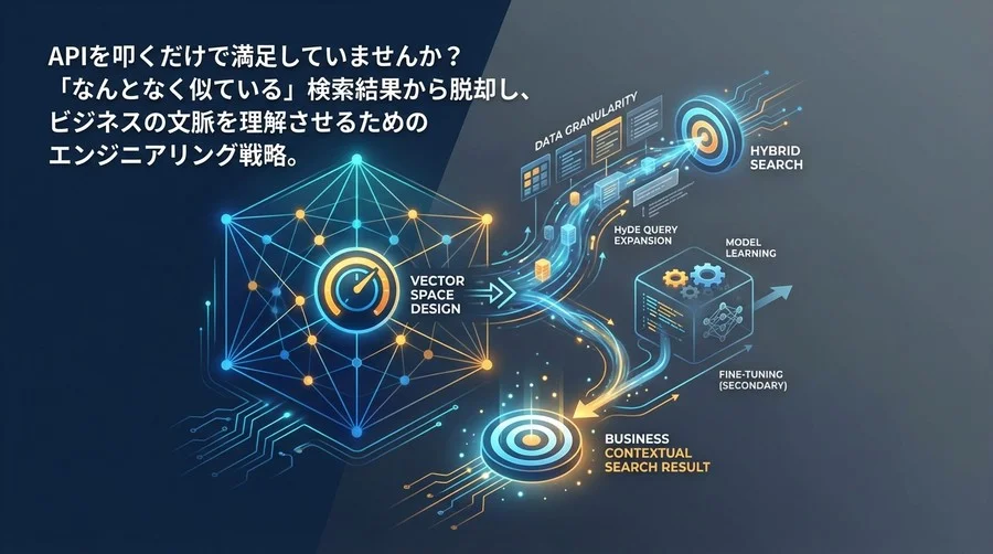 OpenAI Embeddingsカスタマイズ戦略：モデル学習の前にすべき「ベクトル空間設計」とハイブリッド検索の極意