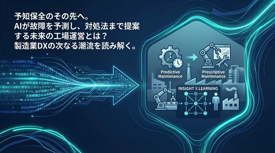 予知保全の先へ：AIが「対処法」まで提案する処方的メンテナンスと製造業の未来