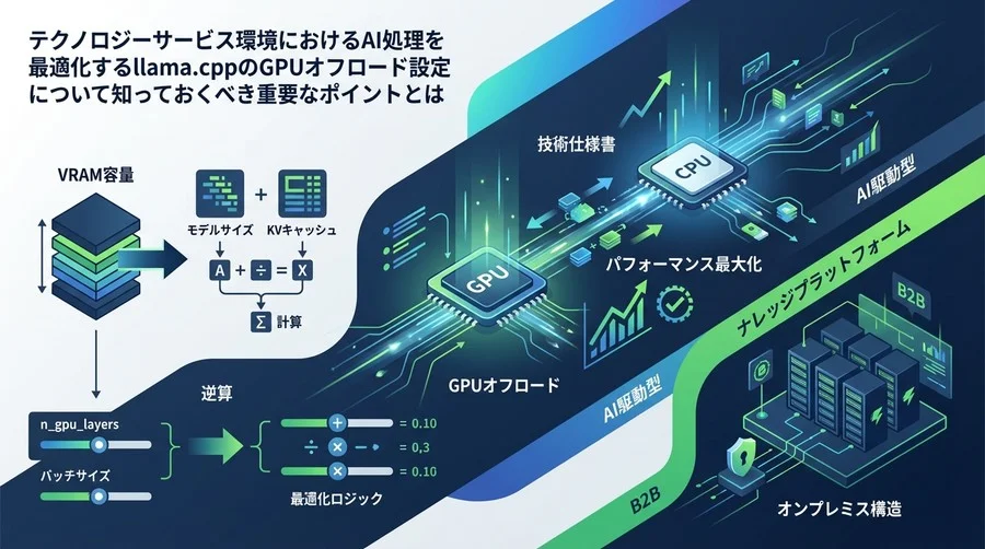 CUDA環境下のllama.cpp最適化：VRAM容量から逆算するGPUオフロード設定の技術詳解