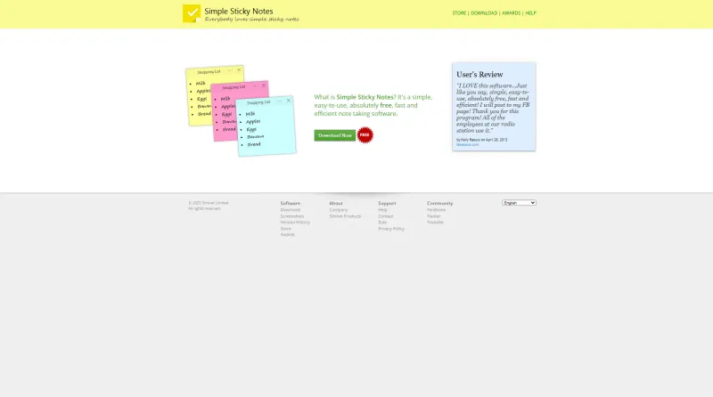 ① Simple Sticky Notes（Windows）