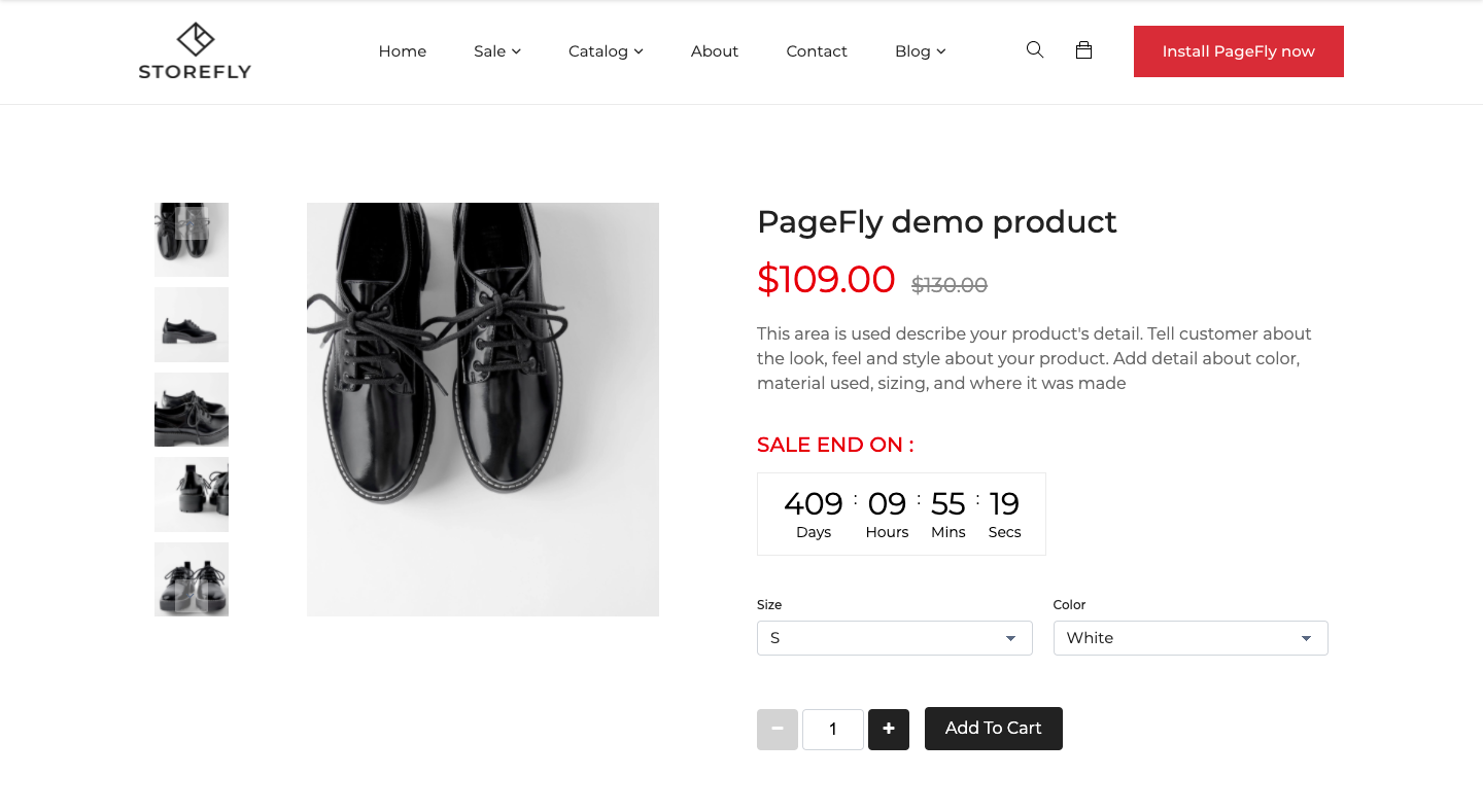 商品ページは、選択した商品の情報を確認し、カートに追加するページです。商品の様々な情報を確認して購入するかを決める重要なページです。
