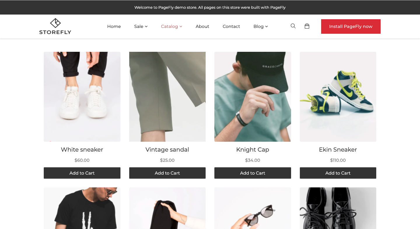 コレクションページは、コレクションに追加された商品の一覧を閲覧するページです。顧客は複数ある商品の中から写真や値段を見て、気になる商品をクリックします。