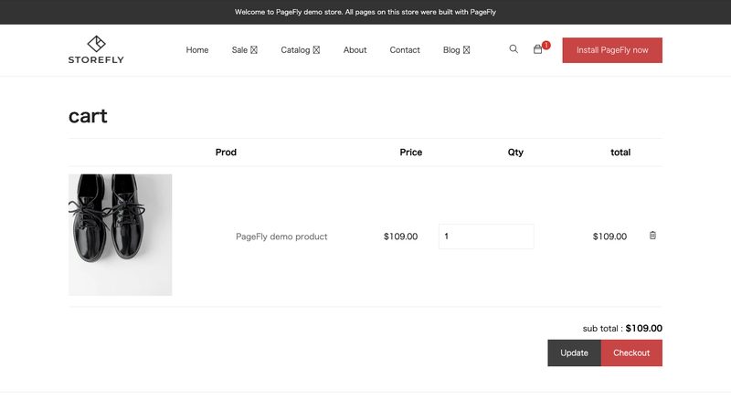 カートページは、顧客がカートに追加した商品一覧を確認し、チェックアウトに進むページです。カートに追加した商品や合計金額などを確認することができます。