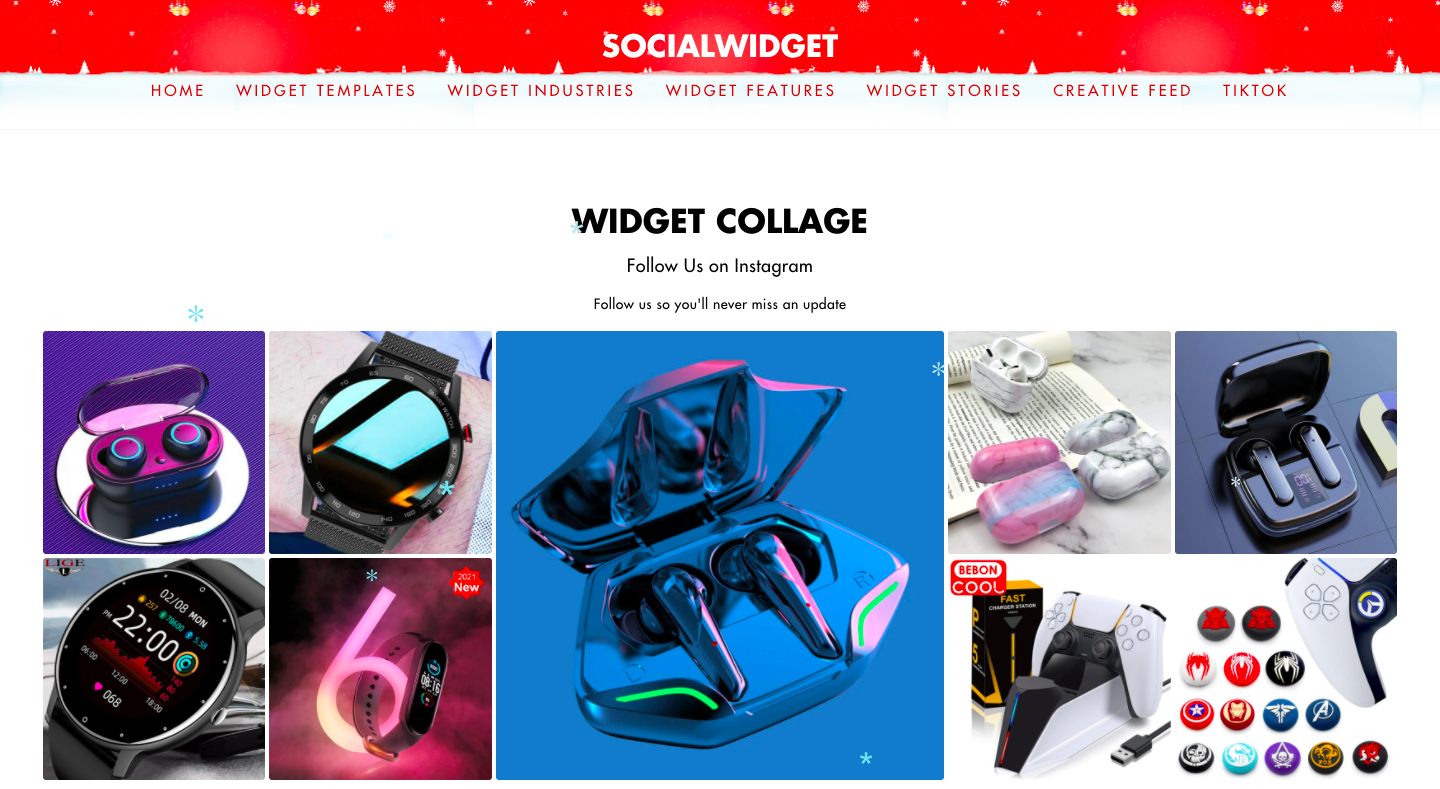 Socialwidgetは、Instagramの投稿をネットショップのあらゆるページに掲載することができるアプリです。