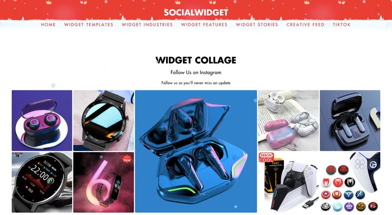 Socialwidgetは、Instagramの投稿をネットショップのあらゆるページに掲載することができるアプリです。