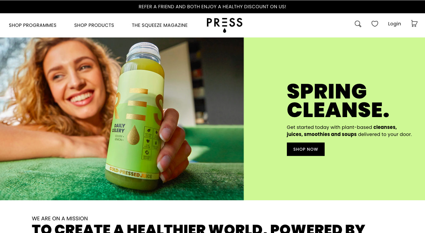 PRESS LONDONは、より多くの人々の暮らしにポジティブで具体的な変化をもたらすため、ロンドンを拠点にスタートした健康食品ブランドです。
